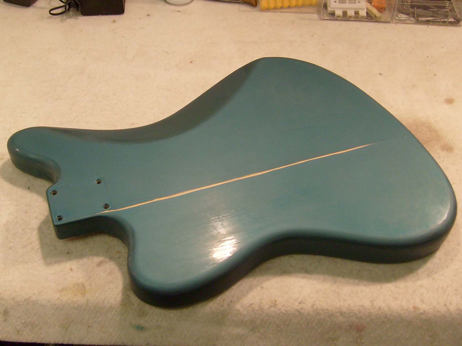 electric guitar body crack repair